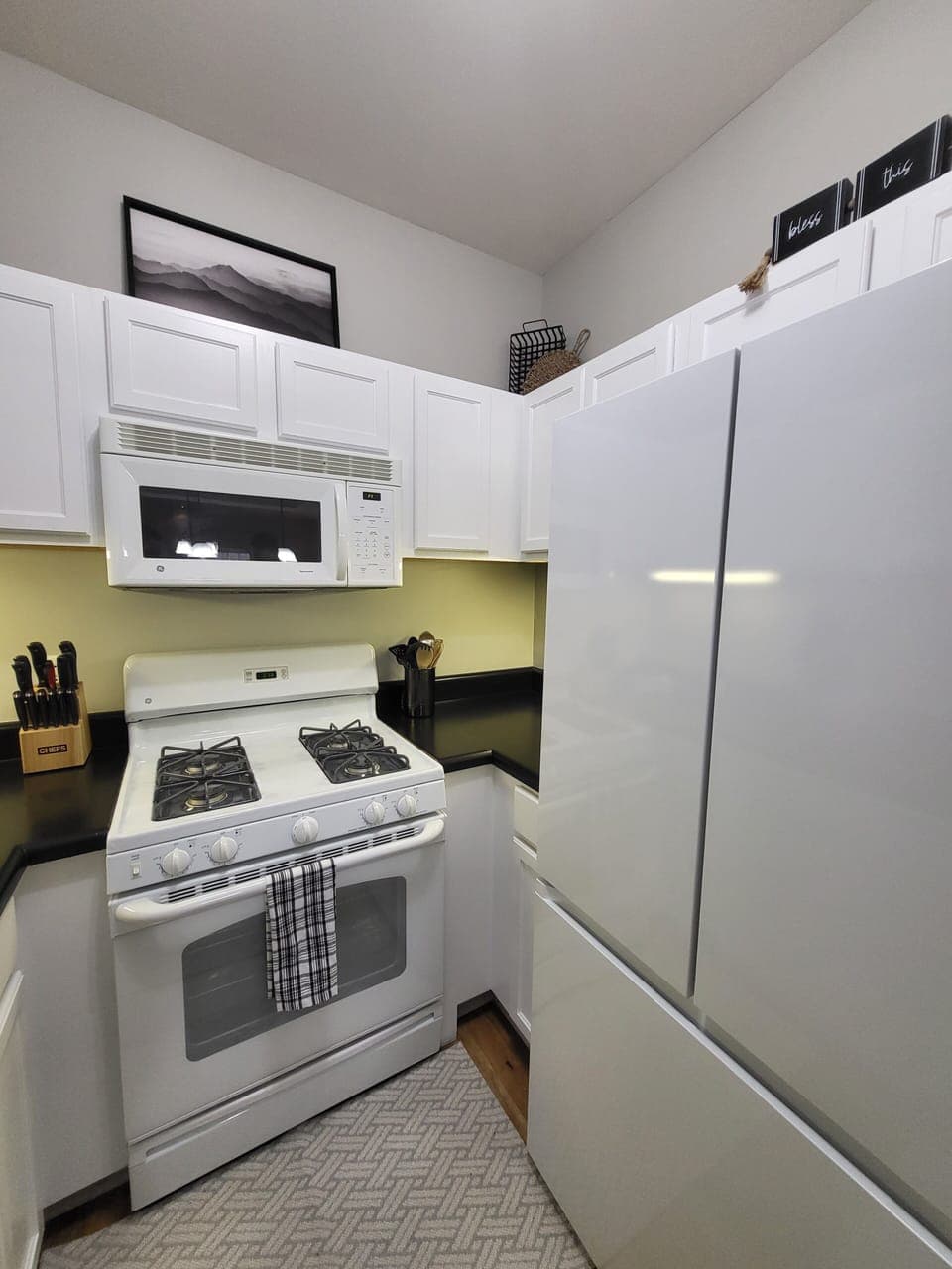Modern appliances with all essentials for cooking provided