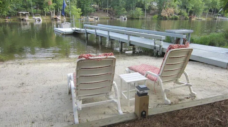Relax at the private beach while the kiddos play in the sand and water.