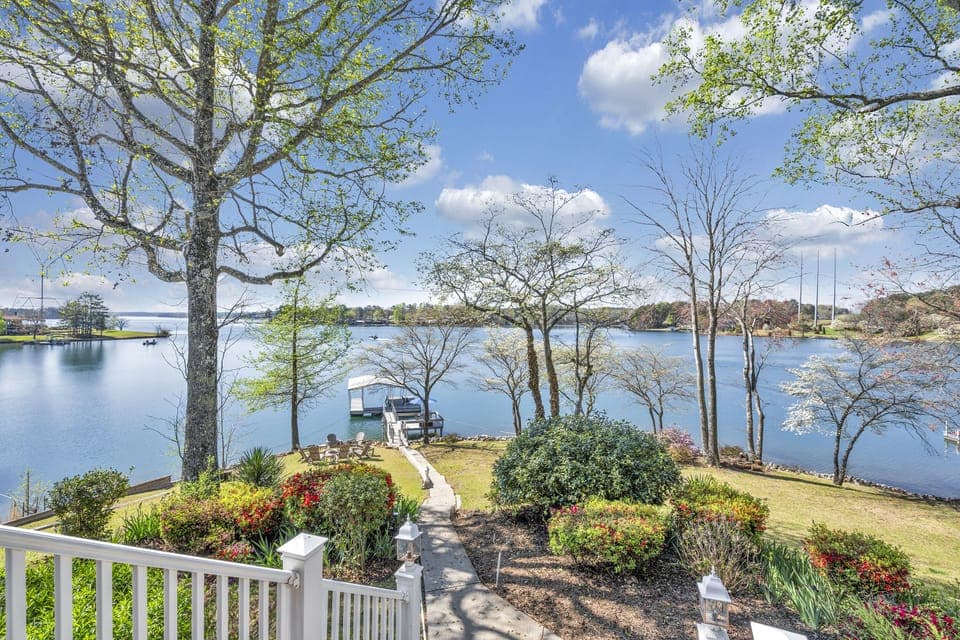 Expansive views of Lake Keowee from the back deck