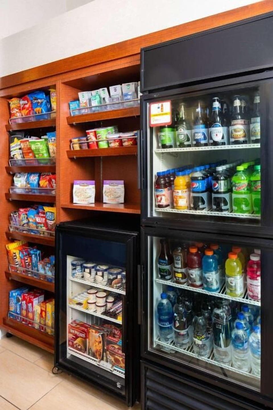 Grab snacks and drinks anytime for effortless refueling.