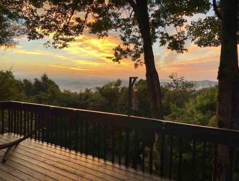 Sunrise morning view off of deck