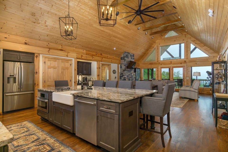 View of the open floor plan upon entering.