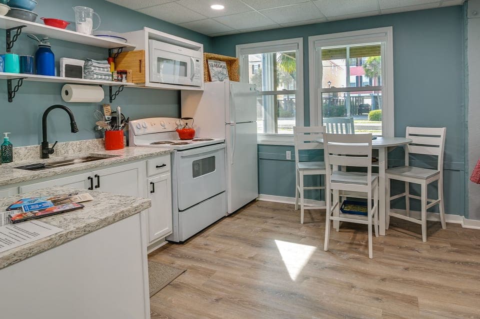Kitchen + Dining Area | Dishware + Flatware | Coffee Maker | Cooking Basics