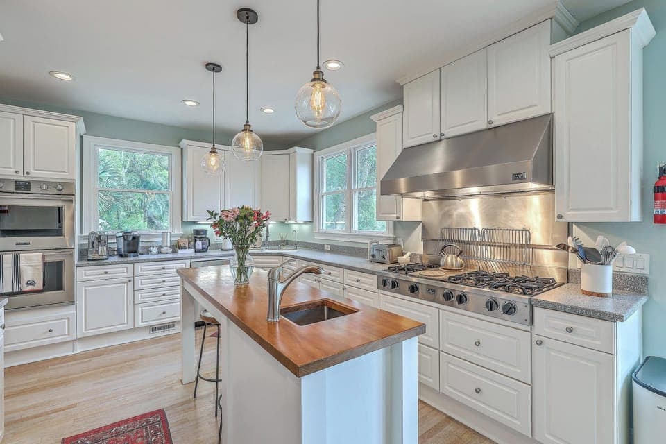 Spacious, well-stocked kitchen with modern appliances and everything you need to cook with ease.