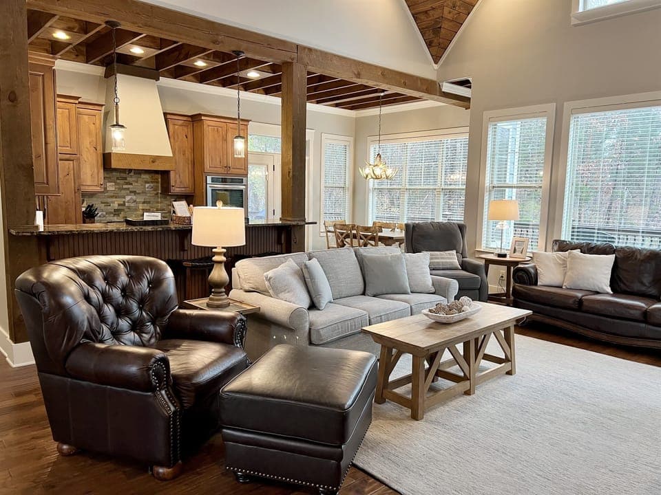 Enjoy being together with your favorite people in this open concept space with living room, kitchen, and dining all together!