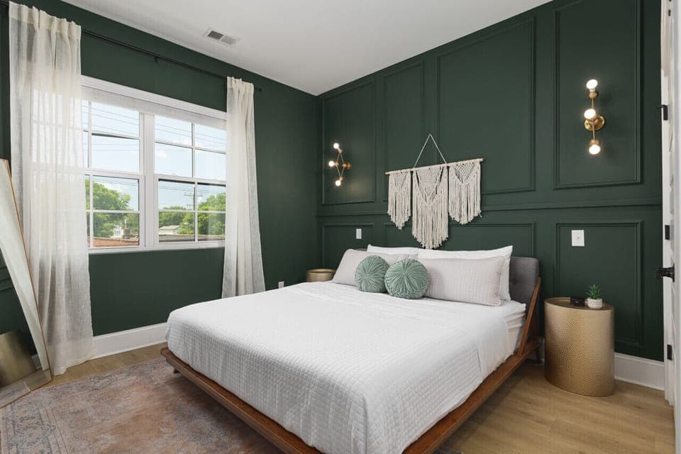 Primary bedroom with a comfortable king bed, ensuite bath, and plenty of closet space for your clothes.