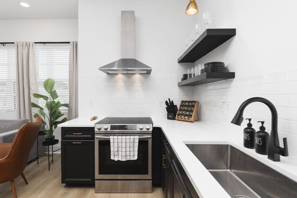 Our kitchen is well-equipped for you to cook a great meal - high-end appliances, cookware, & spices.