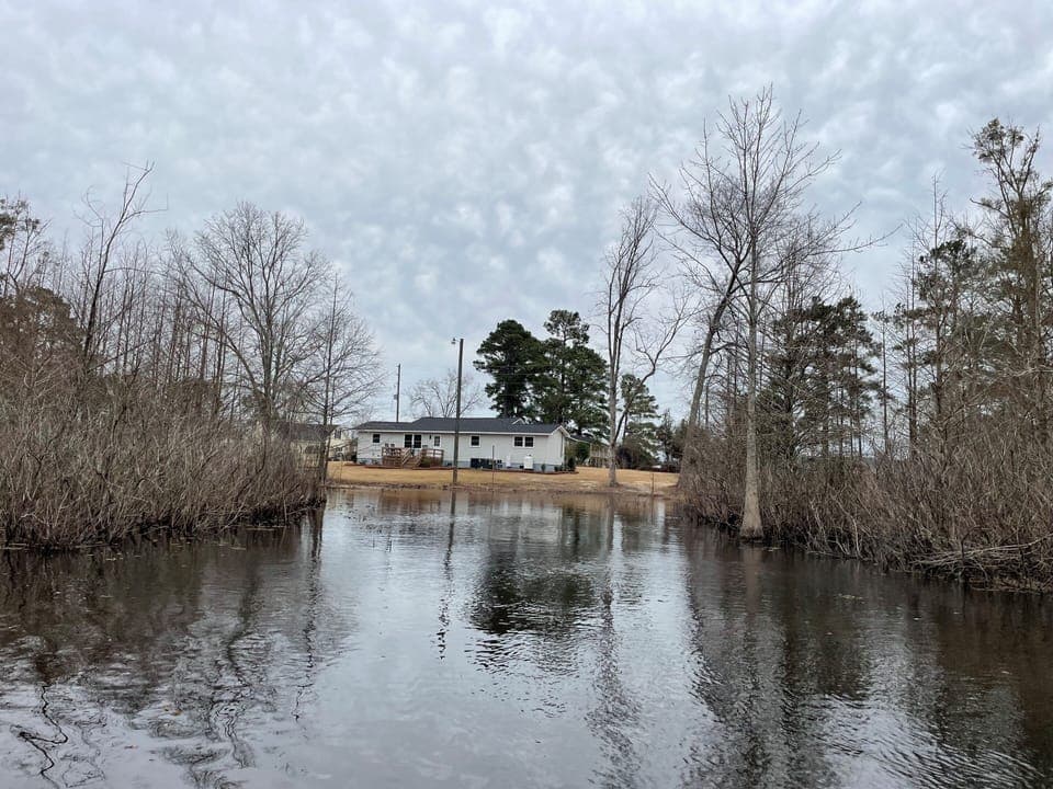 Creek behind house