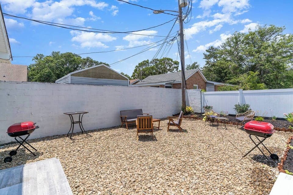 Relax on the back patio
