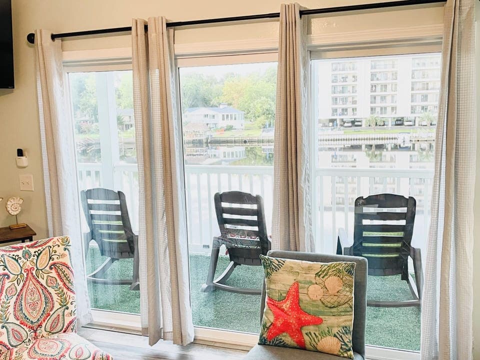 View of balcony. 