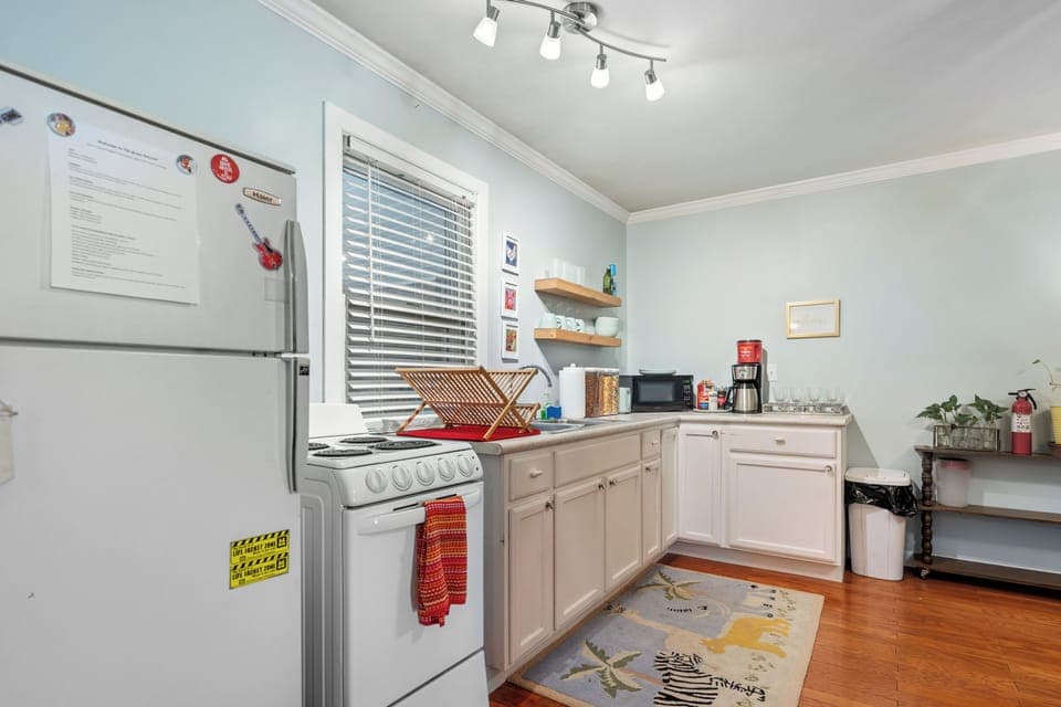 Full kitchen complete with coffee and cereal bar
