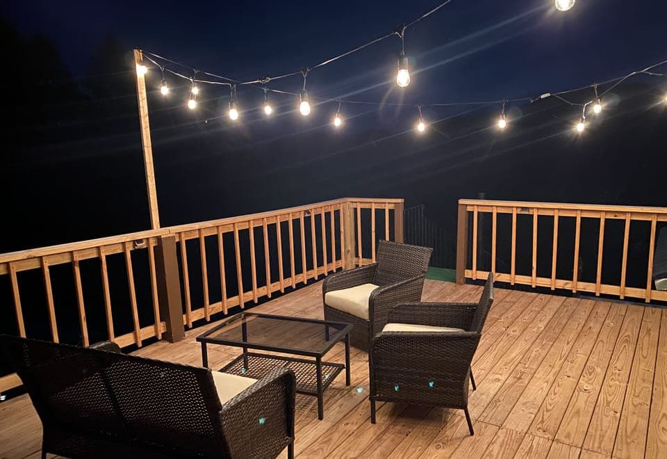 Upper deck at night