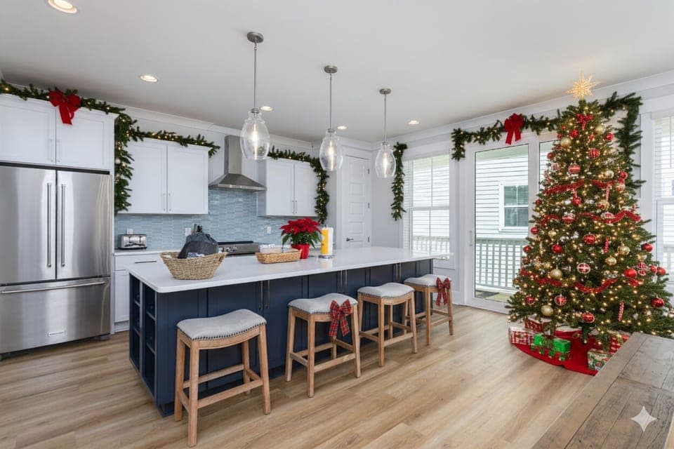 Spend the Holidays with Beach House Boutique!!

Disclaimer: The Christmas/Holiday decor featured in the image is for visual effect only and does not represent the the actual furnishings of the property during your stay.