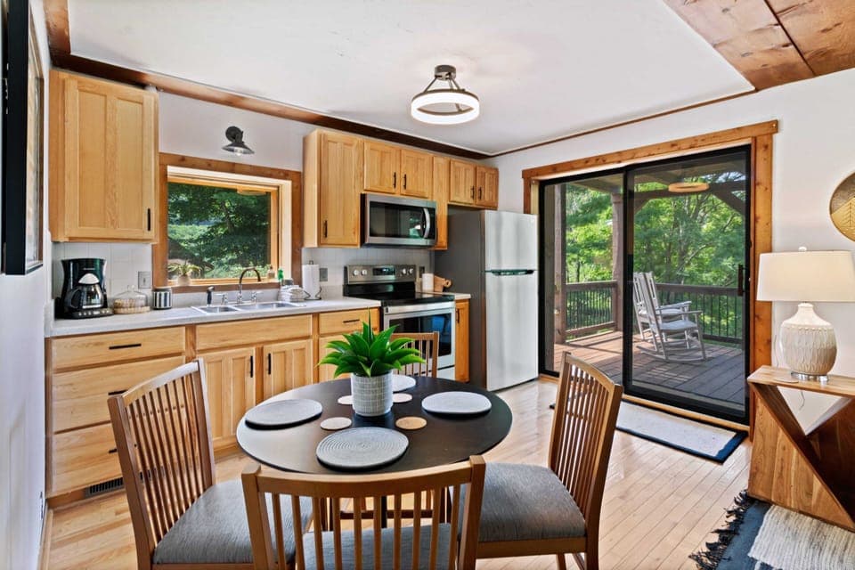 Second Kitchen in the Lower Level with a Deck