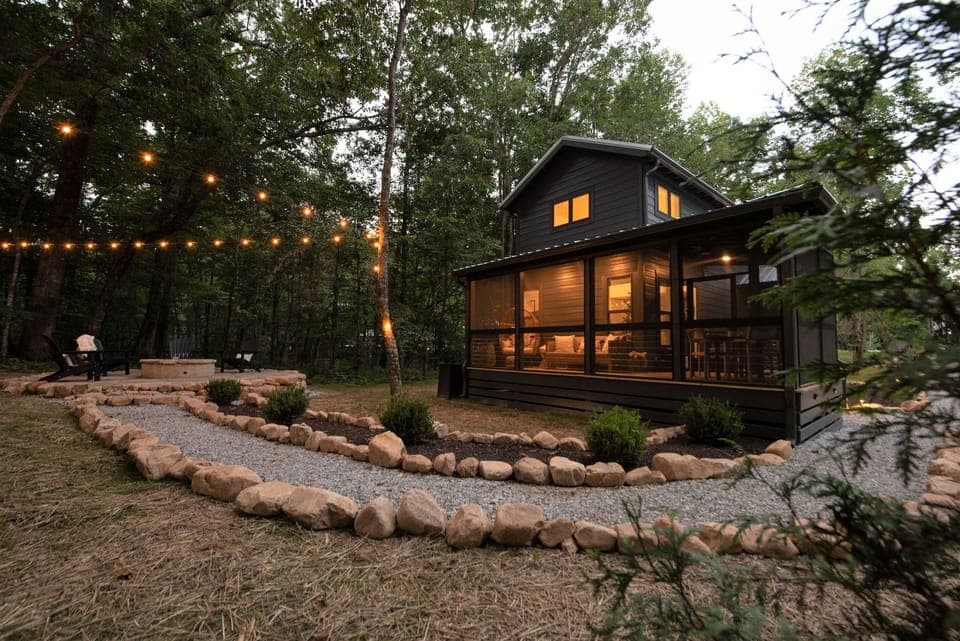 Bask in the glow of our outdoor string lights. The perfect setting for making memories and feeling at home, away from home.