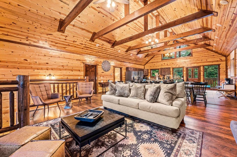 Whether you're looking for a place to relax and unwind or a place to entertain guests, this cozy living room is the perfect spot.