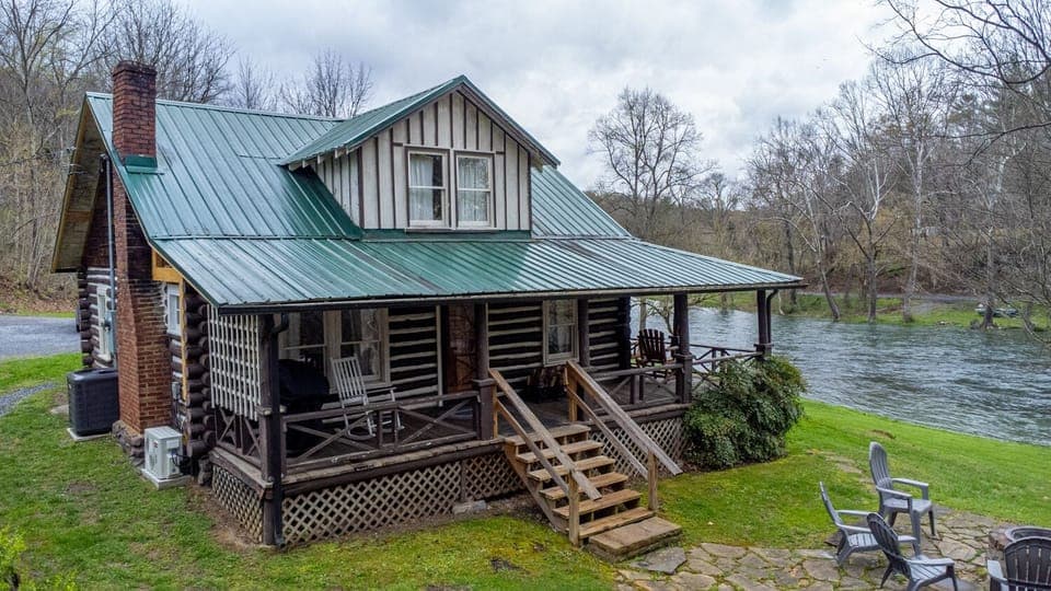 Porch with the South Holston River in the background
